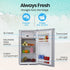 GECKO 95L Portable Upright Fridge and Freezer, 12V/24V for Camping, Caravans, Silver | Outdoorium