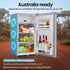 GECKO 95L Portable Upright Fridge and Freezer, 12V/24V for Camping, Caravans, Silver | Outdoorium
