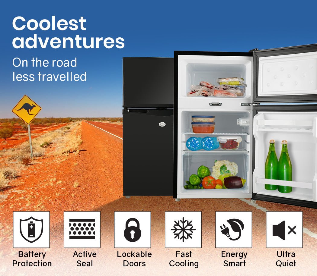 GECKO 95L Portable Upright Fridge Refrigerator 12V/24V/240V Caravan Motorhome - Outdoorium