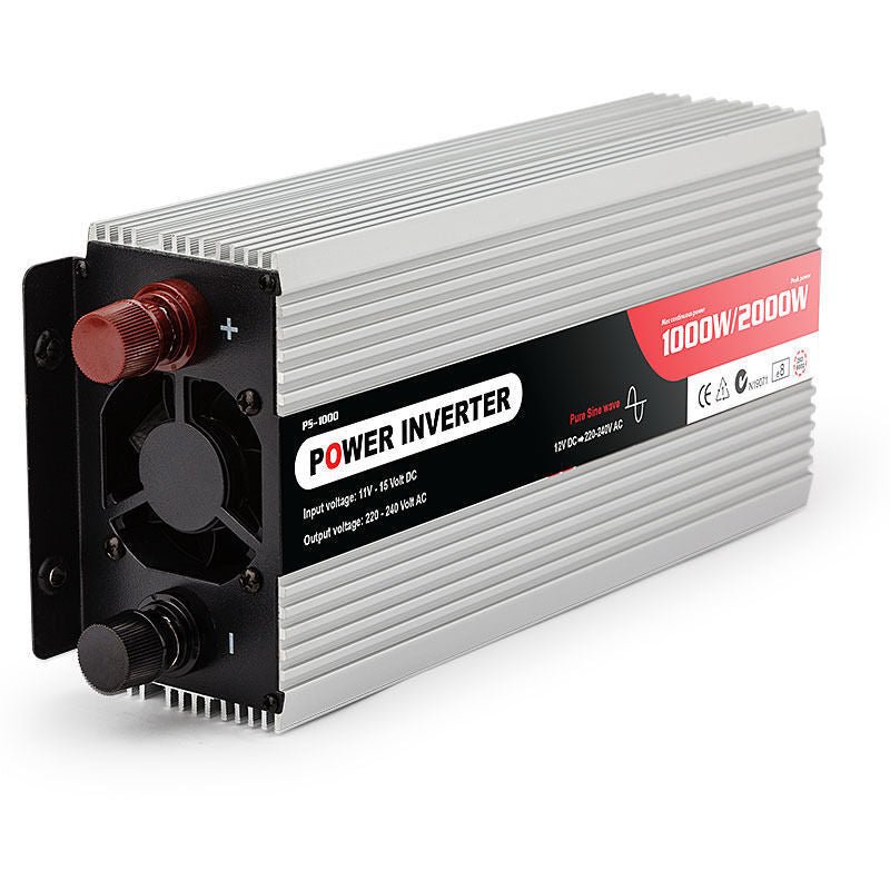 GENPOWER Pure Sine Wave 1000W/2000W 12V/240V Power Inverter Caravan Boat CarPlug - Outdoorium