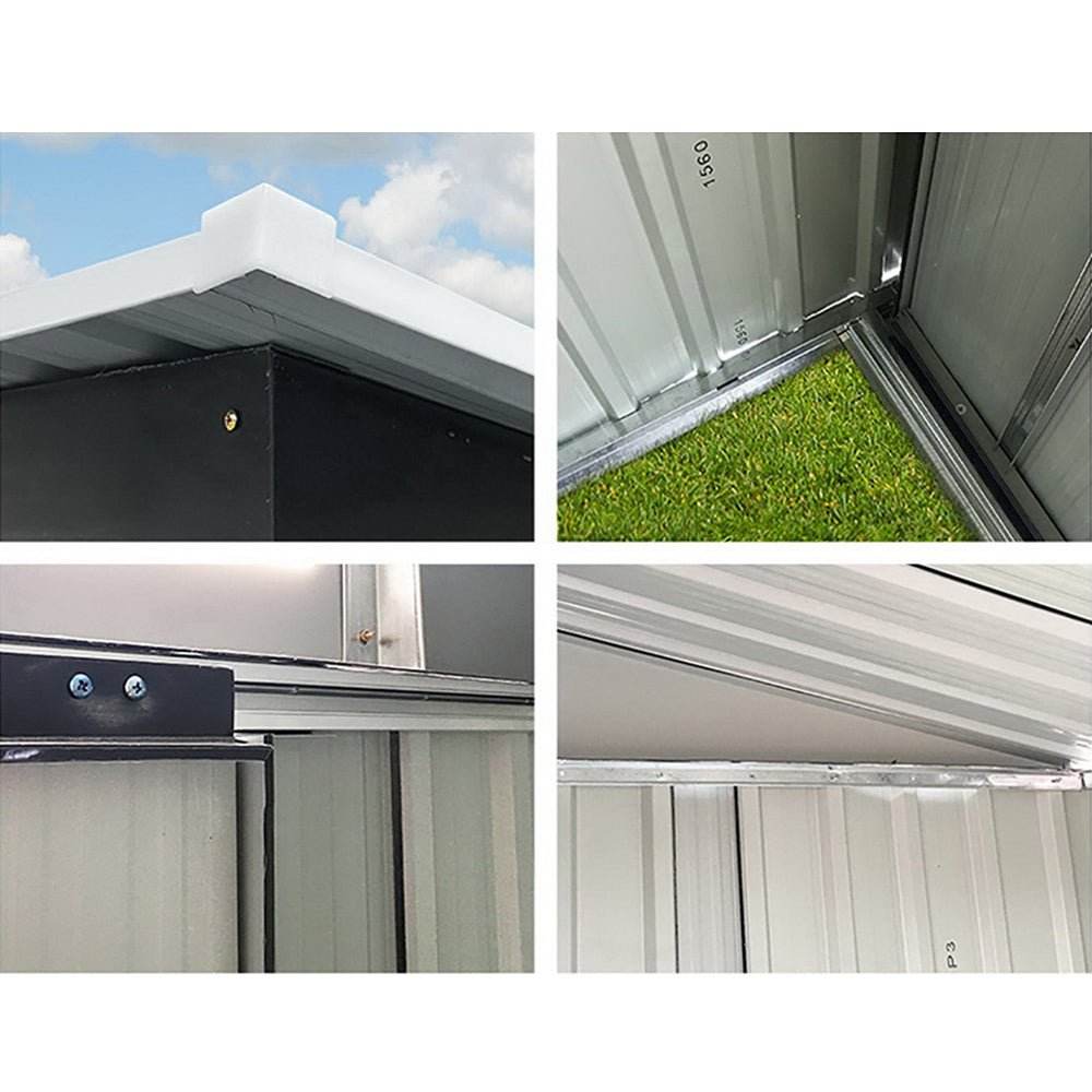 Giantz Garden Shed 1.96x1.32M Sheds Outdoor Storage Tool Workshop Metal Shelter Sliding Door - Outdoorium