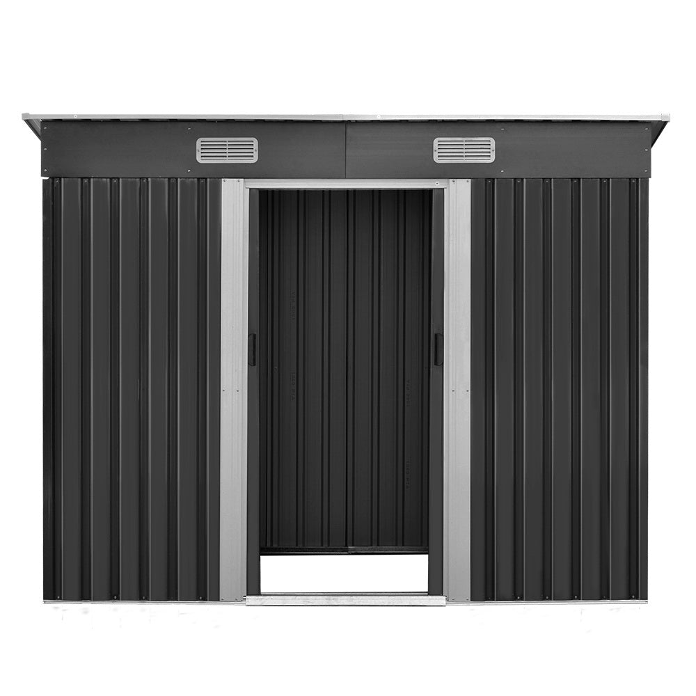 Giantz Garden Shed 2.38x1.31M Sheds Outdoor Storage Tool Metal Workshop Shelter Sliding Door - Outdoorium