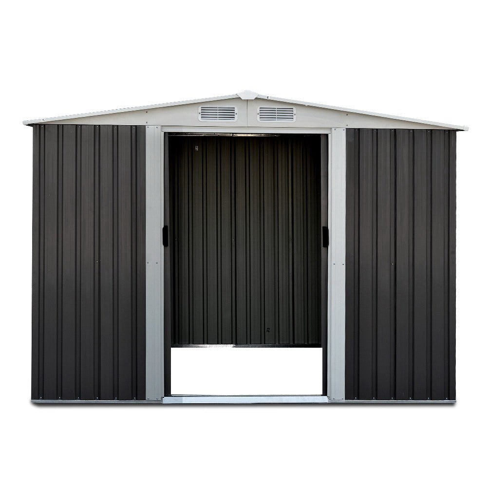 Giantz Garden Shed 2.58x2.07M Sheds Outdoor Storage Workshop Metal Shelter Sliding Door - Outdoorium