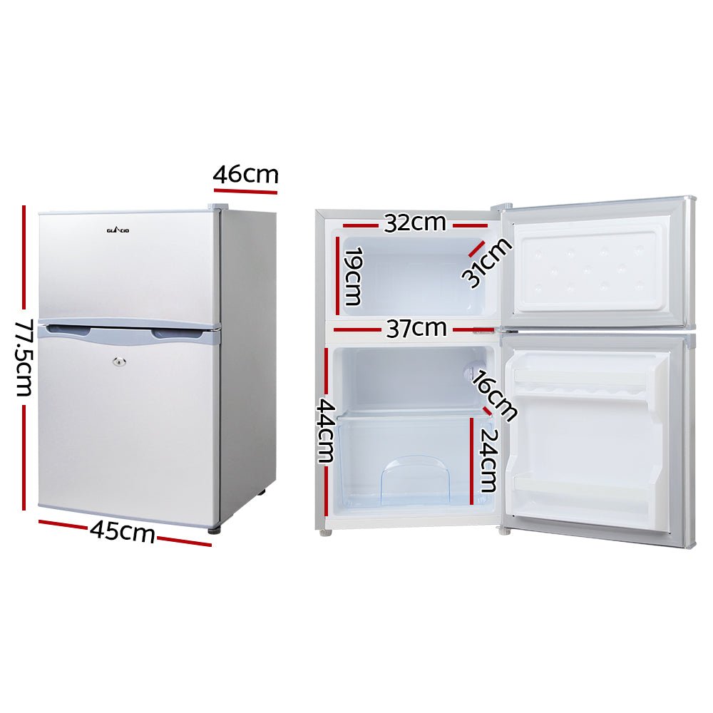 Glacio 65L Portable Fridge Freezer Bar Upright 12V/24V/240V Camping Caravan - Outdoorium