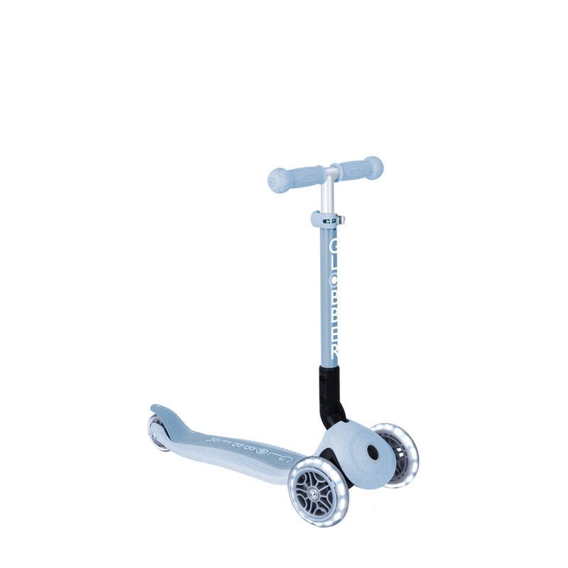 Globber ECOLOGIC JUNIOR Foldable Scooter Lights - Blueberry | Outdoorium