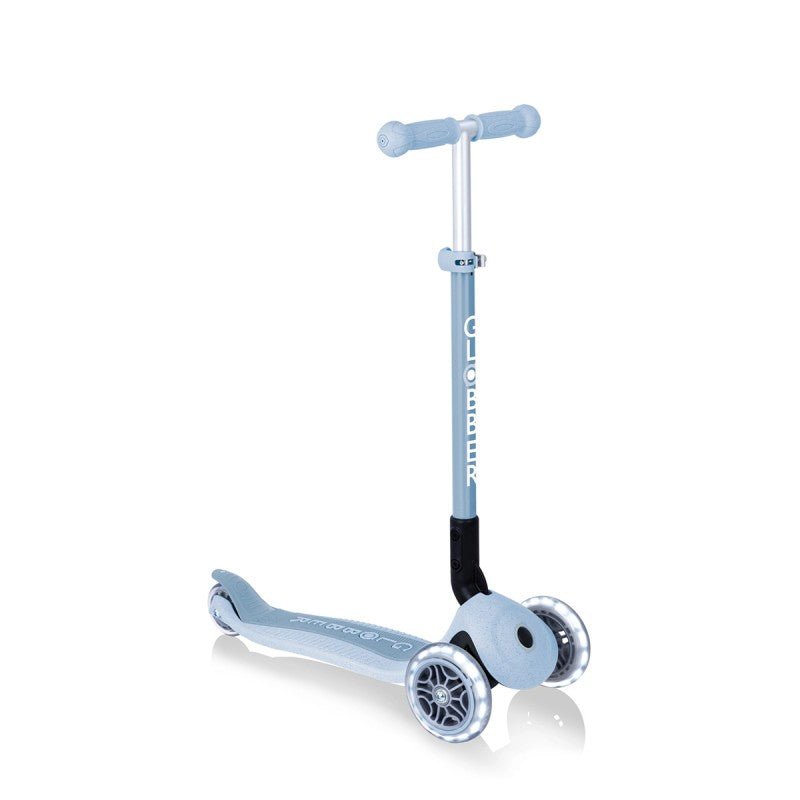 Globber ECOLOGIC PRIMO Foldable Scooter with Lights - Blueberry | Outdoorium
