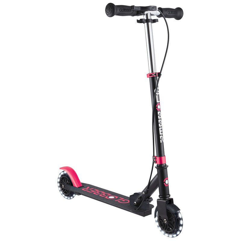 Globber Flow Element Junior Lights - Black/Pink | Outdoorium