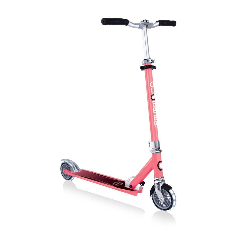 Globber FLOW ELEMENT Scooter with lights - Coral Pink | Outdoorium