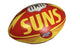 Gold Coast Suns AFL Footy 8" Soft Touch Stress Ball Football | Outdoorium