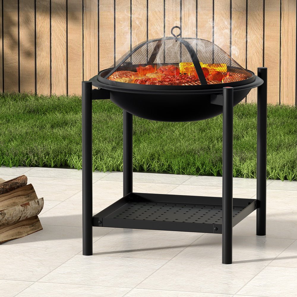 Grillz Fire Pit BBQ Grill 2 - in - 1 Outdoor - Outdoorium