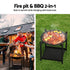 Grillz Fire Pit BBQ Grill 2 - in - 1 Outdoor - Outdoorium