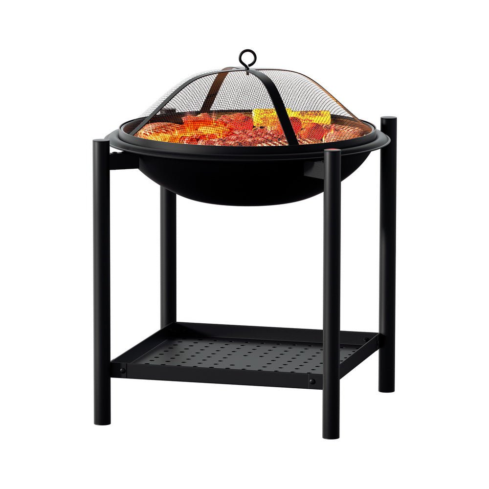 Grillz Fire Pit BBQ Grill 2 - in - 1 Outdoor - Outdoorium