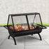 Grillz Fire Pit BBQ Grill Outdoor Fireplace Steel - Outdoorium