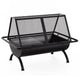 Grillz Fire Pit BBQ Grill Outdoor Fireplace Steel | Outdoorium