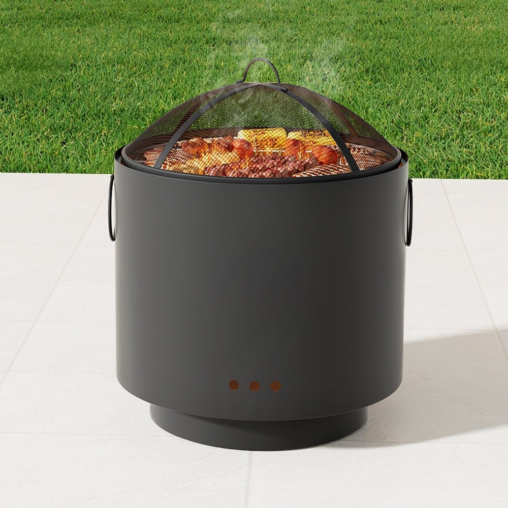 Grillz Fire Pit BBQ Portable Deep Bowl Outdoor Fireplace | Outdoorium