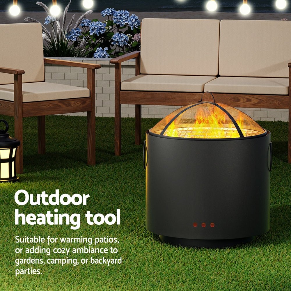 Grillz Fire Pit BBQ Portable Deep Bowl Outdoor Fireplace | Outdoorium