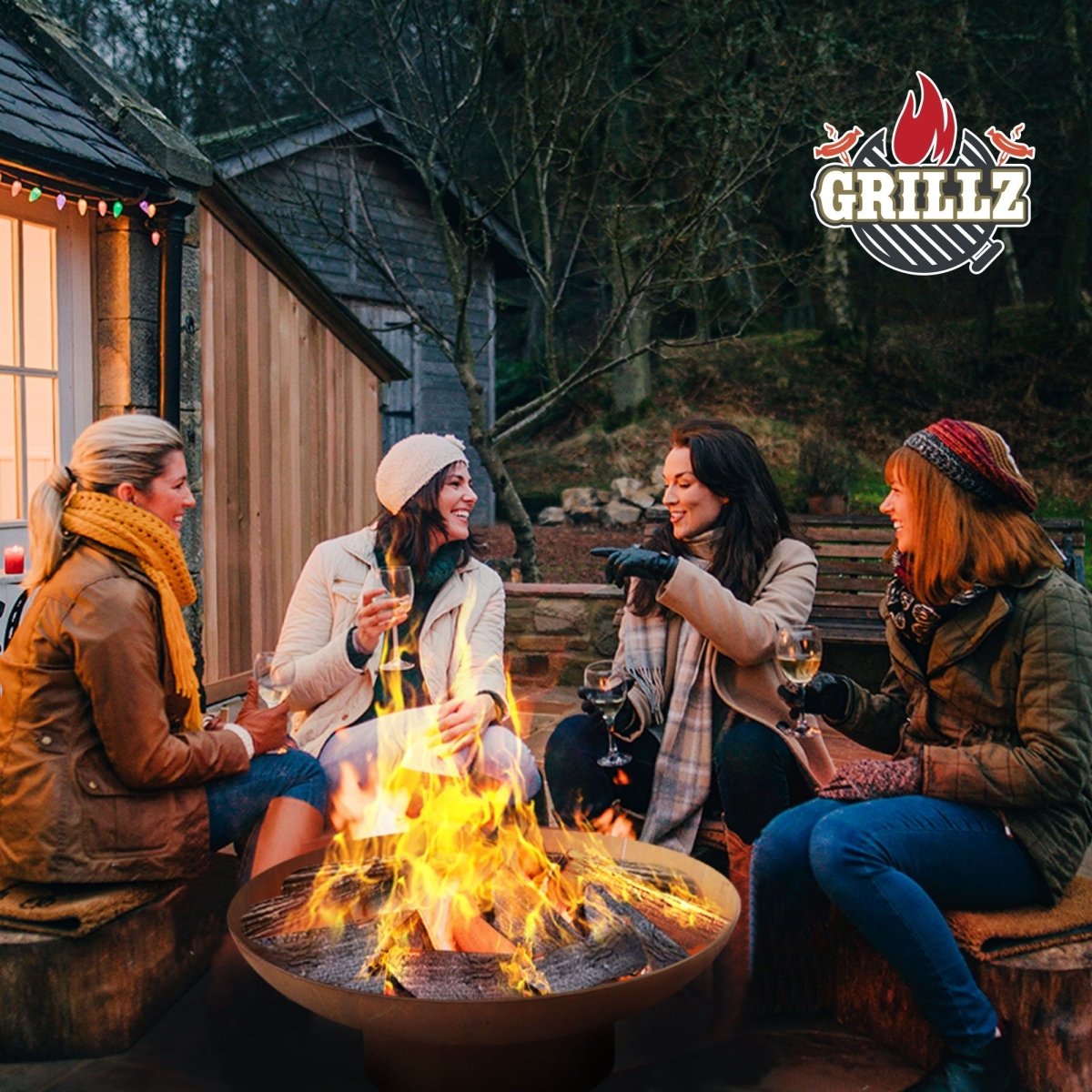 Grillz Fire Pit Bowl Cast Iron Rustic 70cm | Fire Pits