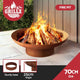 Grillz Fire Pit Bowl Cast Iron Rustic 70cm | Fire Pits