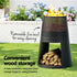 Grillz Fire Pit Deep Bowl Iron Outdoor Fireplace - Outdoorium