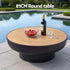 Grillz Fire Pit Table with Lid Deep Fire Bowl Wood Burning BBQ Grill for Backyard Camping Patio Picnic | Fire Pits