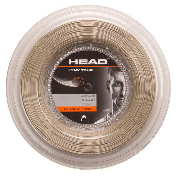 Head Lynx Tour 17g Tennis String Reel 200m 1.25mm Control Spin - Champagne | Outdoorium