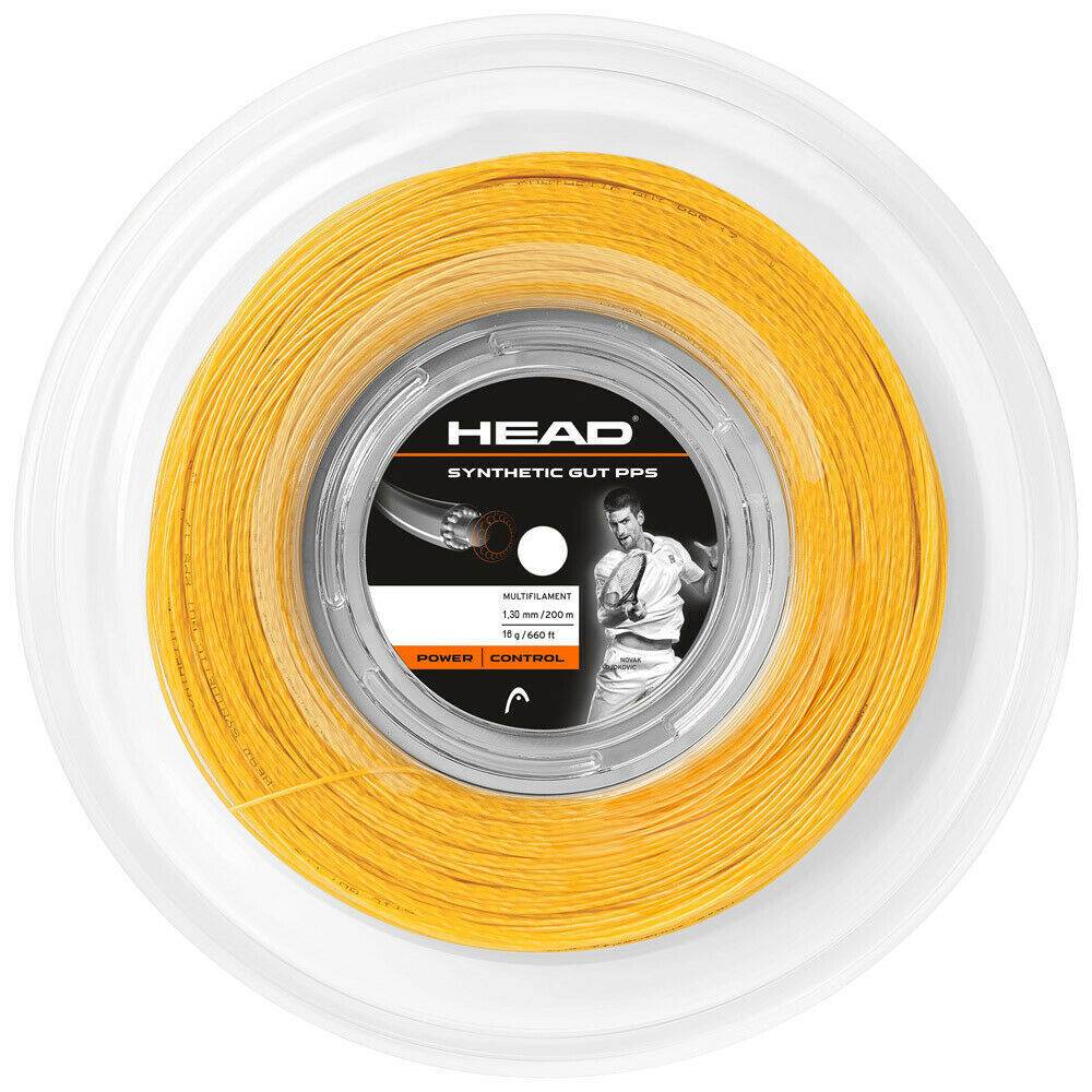 Head Synthetic Gut PPS 16g Tennis String Reel 200m 1.30mm Power Control - Gold | Outdoorium