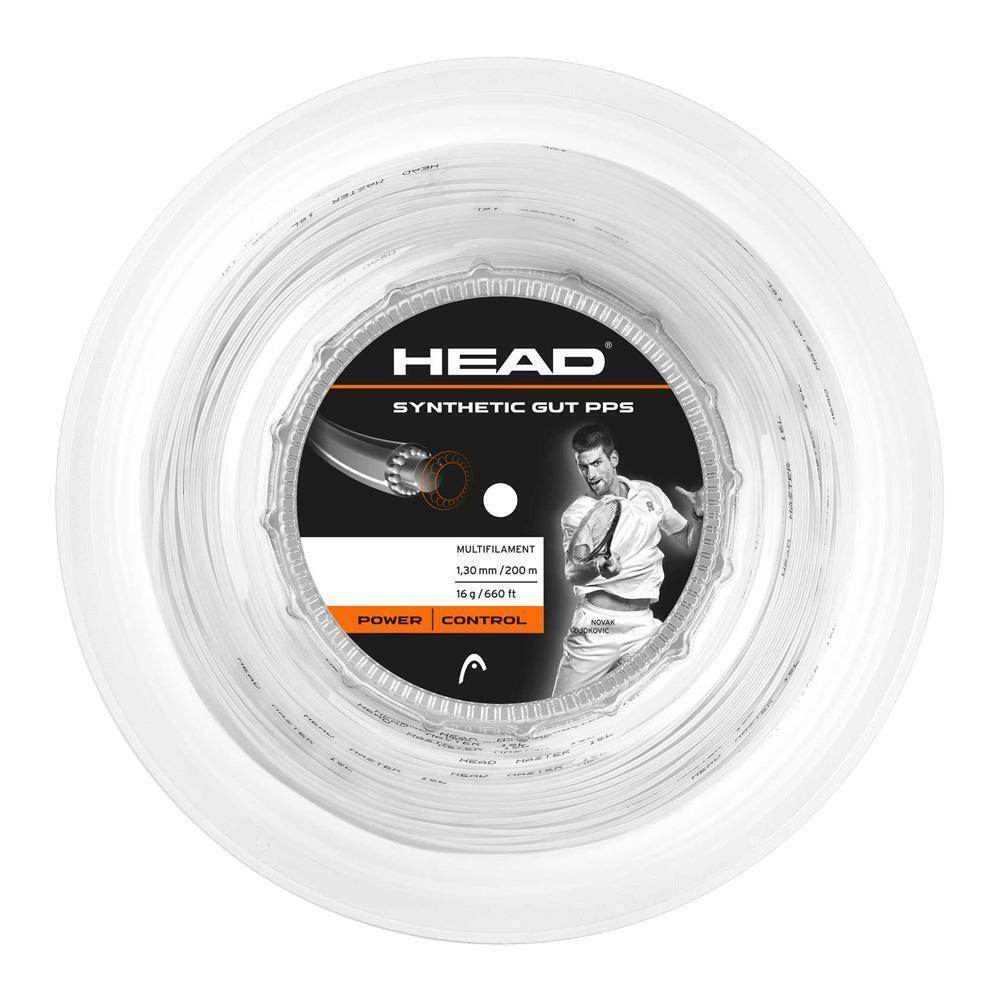 Head Synthetic Gut PPS 16g Tennis String Reel 200m 1.30mm Power Control - White | Outdoorium