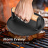 Heavy Duty Round / Rectangle Cast Iron Grill Burger Press Pre-Seasoned Steak Griddle BBQ Grilling - Outdoorium