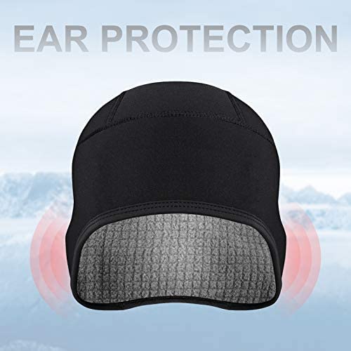 Helmet Fleece Inner Liner Cycling Skull Cap Winter Thermal MTB Mountain Cycling Cap for Men Women Headwear for Running Skiing &amp; Winter Sports BLACK Rockbros - Outdoorium