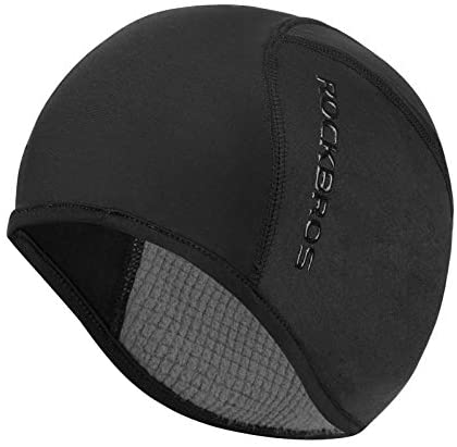 Helmet Fleece Inner Liner Cycling Skull Cap Winter Thermal MTB Mountain Cycling Cap for Men Women Headwear for Running Skiing &amp; Winter Sports BLACK Rockbros - Outdoorium