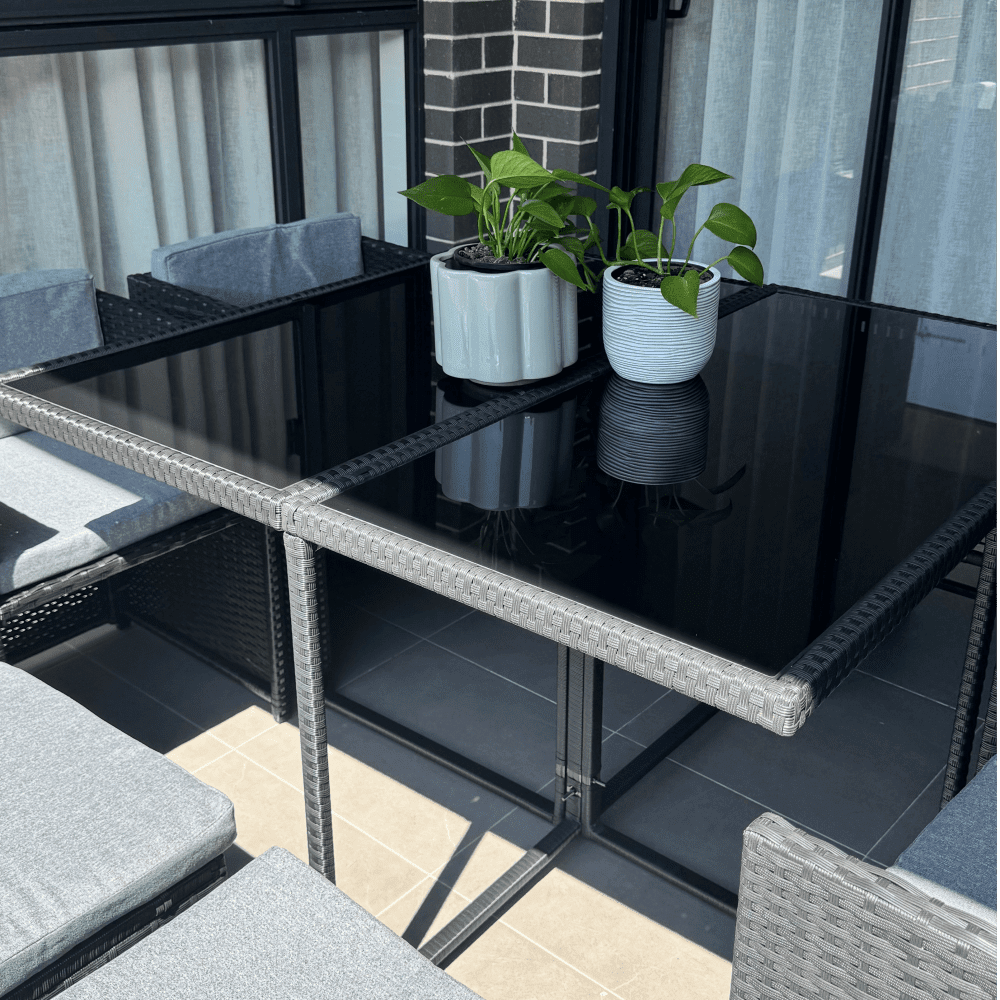 Horrocks 8 Seater Outdoor Dining Set - Black | Outdoorium