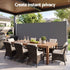Instahut 1.8X4M Side Awning Retractable Privacy Screen Outdoor Sun Shade Grey | Home & Garden > Shading > Awnings
