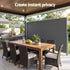 Instahut 2X3.5M Side Awning Retractable Privacy Screen Outdoor Sun Shade Grey | Home & Garden > Shading > Awnings