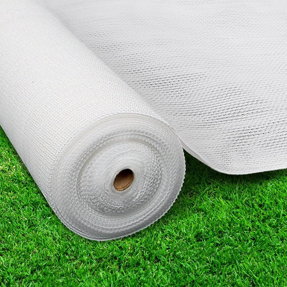 Instahut 30% Shade Cloth 3.66x10m Shadecloth Wide Heavy Duty White - Outdoorium