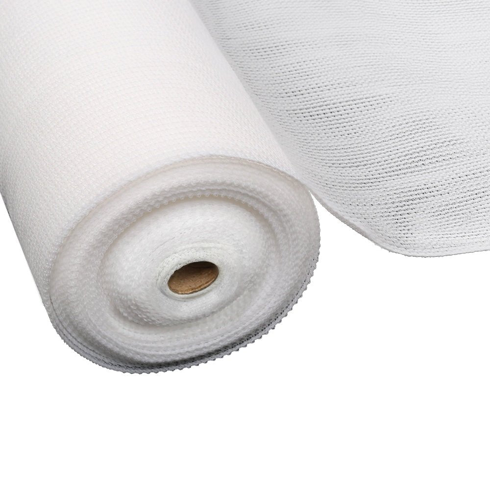 Instahut 30% Shade Cloth 3.66x10m Shadecloth Wide Heavy Duty White - Outdoorium