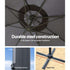 Instahut 3m Outdoor Umbrella Cantilever Beach Garden Patio Grey | Outdoor Umbrella