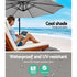 Instahut 3m Outdoor Umbrella Cantilever Beach Garden Patio Grey | Outdoor Umbrella