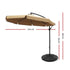 Instahut 3m Outdoor Umbrella w/Base Cantilever Garden Patio Beach Beige | Outdoorium