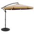 Instahut 3m Outdoor Umbrella w/Base Cantilever Garden Patio Beach Beige | Outdoorium