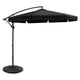 Instahut 3m Outdoor Umbrella w/Base Cantilever Garden Patio Beach Black | Outdoorium