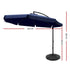 Instahut 3m Outdoor Umbrella w/Base Cantilever Garden Patio Beach Navy | Outdoorium