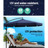 Instahut 3m Outdoor Umbrella w/Base Cantilever Garden Patio Beach Navy | Outdoorium