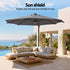 Instahut 3m Solar LED Cantilever Outdoor Umbrella - Charcoal