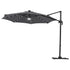 Instahut 3m Solar LED Cantilever Outdoor Umbrella - Charcoal