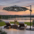 Instahut 3m Solar LED Cantilever Outdoor Umbrella - Charcoal