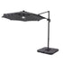 Instahut 3m charcoal solar LED cantilever umbrella and base - additional product image 2