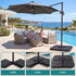 Instahut 3m Solar LED Cantilever Umbrella with Base - Charcoal – product gallery image 11