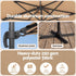 Instahut 3m Tilting Cantilever Outdoor Umbrella - Beige