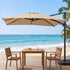 Instahut 3m Tilting Cantilever Outdoor Umbrella - Beige