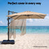 Instahut 3m Tilting Cantilever Outdoor Umbrella - Beige